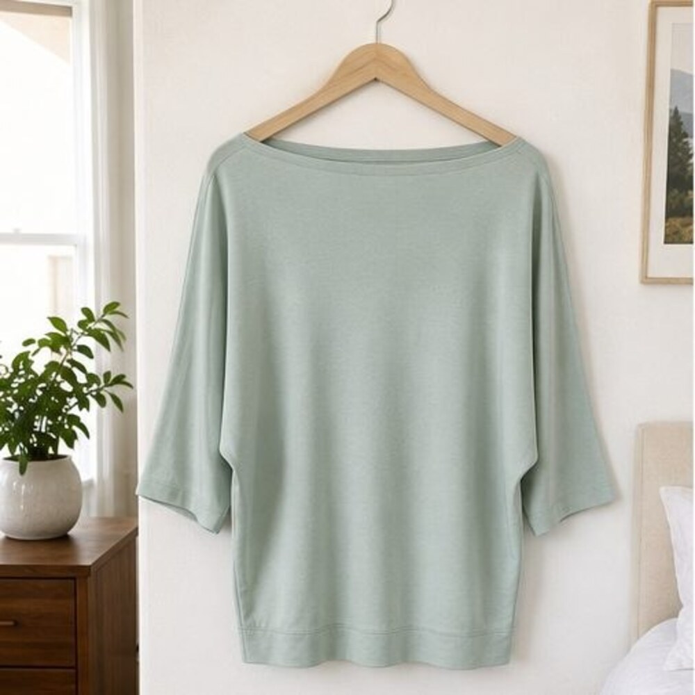 Mint Boat Neck Dolman Top